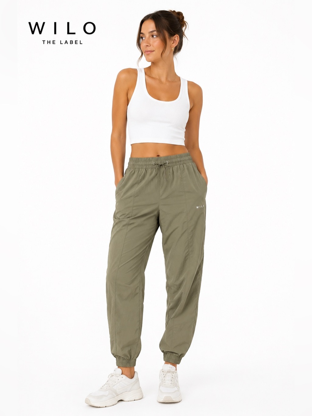 WILO The Label Olive Green Lightweight Utility Jogger Pants Size Medium